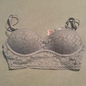 Pink lace bralette push up xs